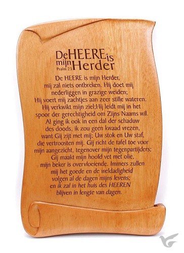 Productafbeelding: voorkant van Wandbord 20x13cm psalm 23 sv