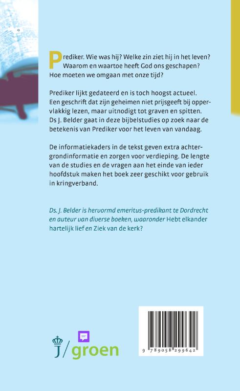 Productafbeelding: achterkant van Prediker: eigenzinnig en actueel