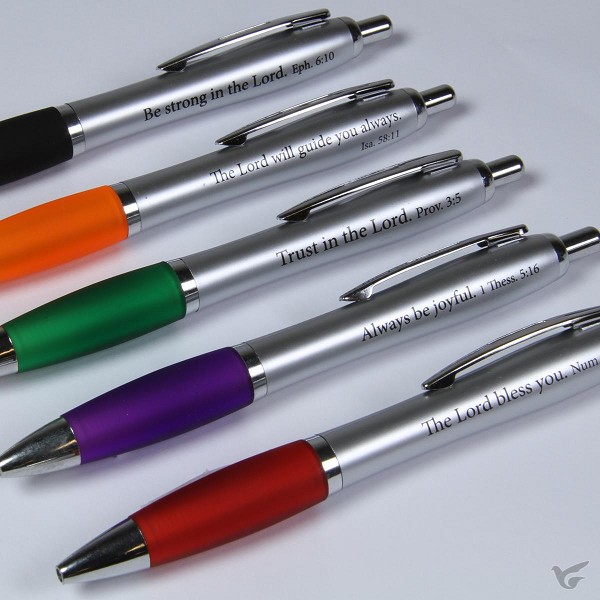 Productafbeelding: voorkant van Matt silver pen - Assorted colors