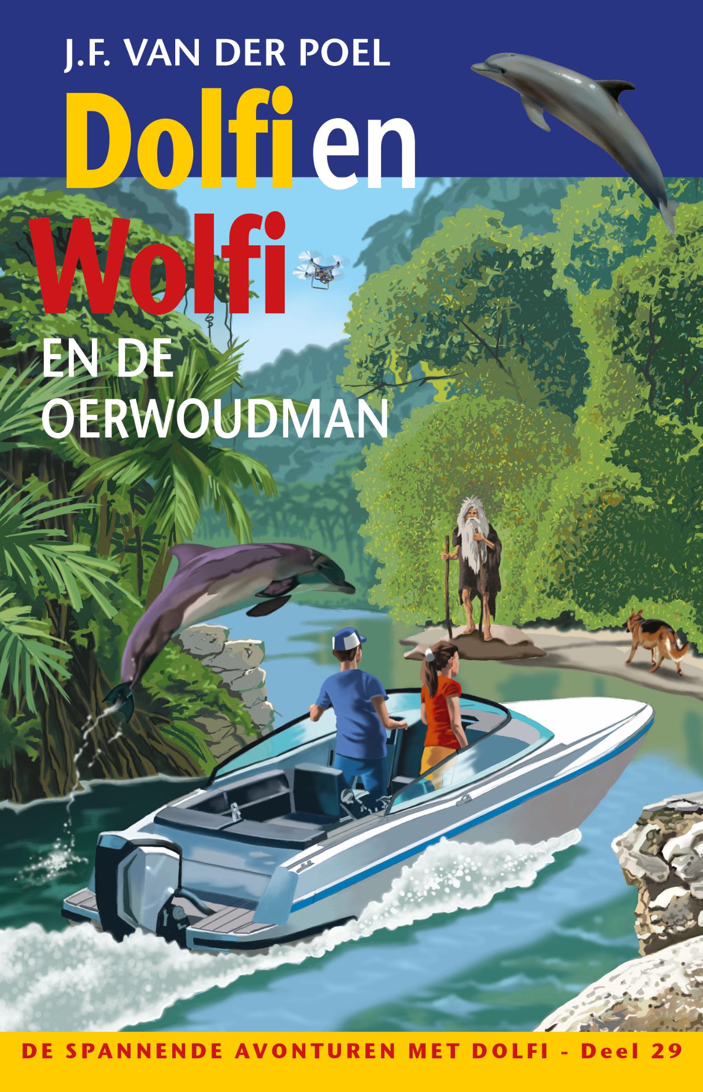 Productafbeelding: voorkant van Dolfi en Wolfi en de oerwoudman