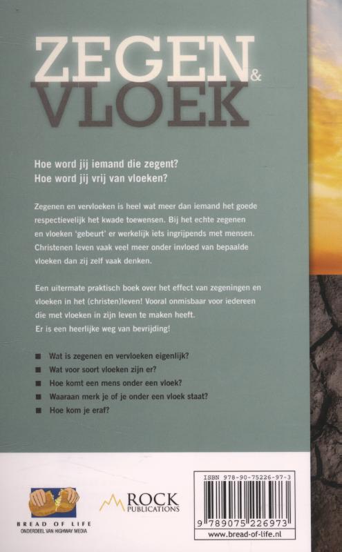 Productafbeelding: achterkant van Zegen & vloek