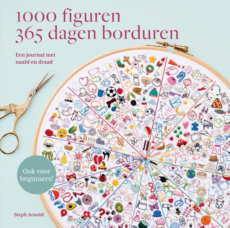 Productafbeelding: voorkant van 1000 figuren 365 dagen borduren